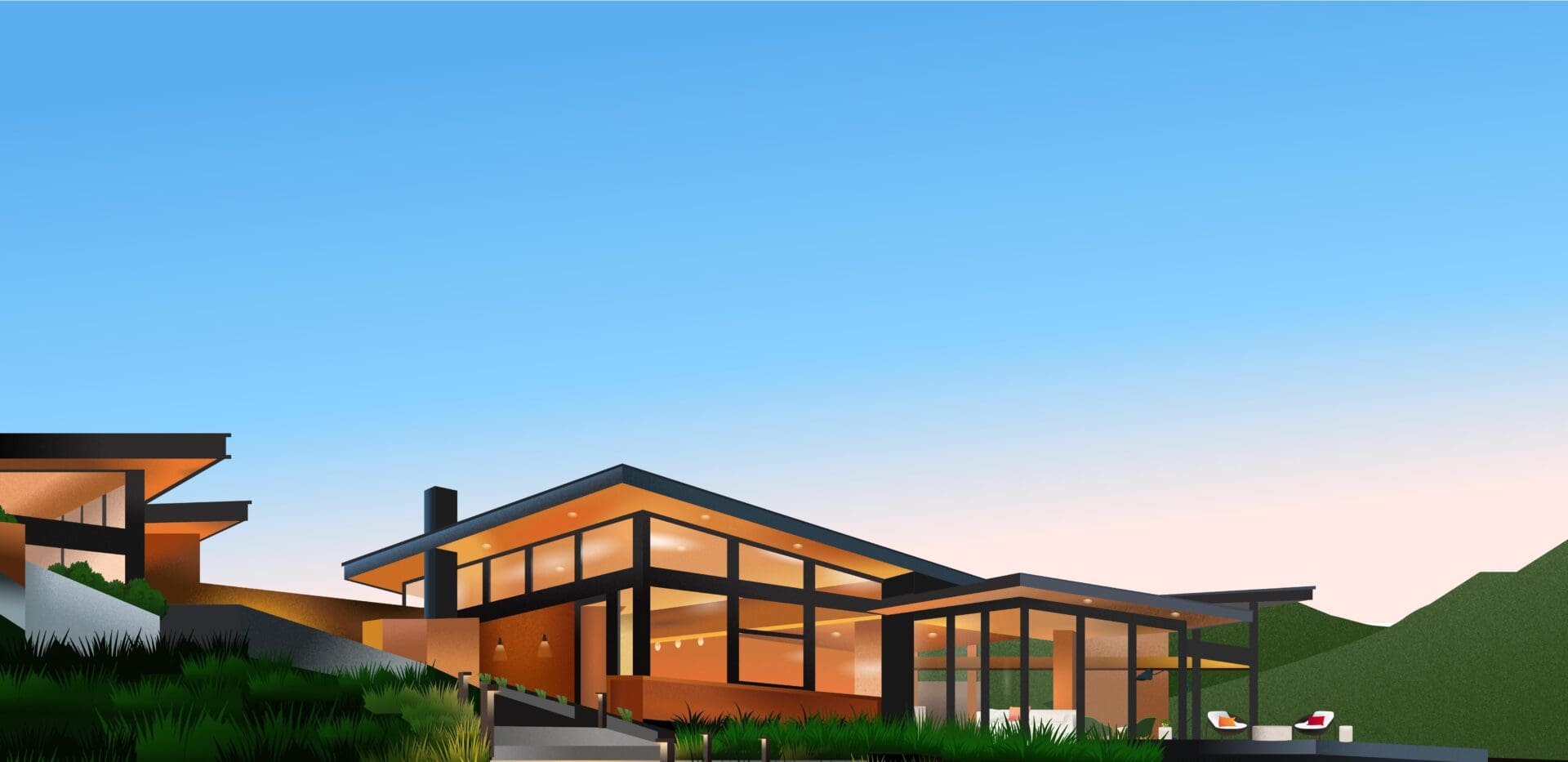 illustration of a modern home