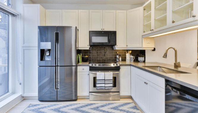 A photo of a kitchen shows appliances that could be written into contracts as inclusions.