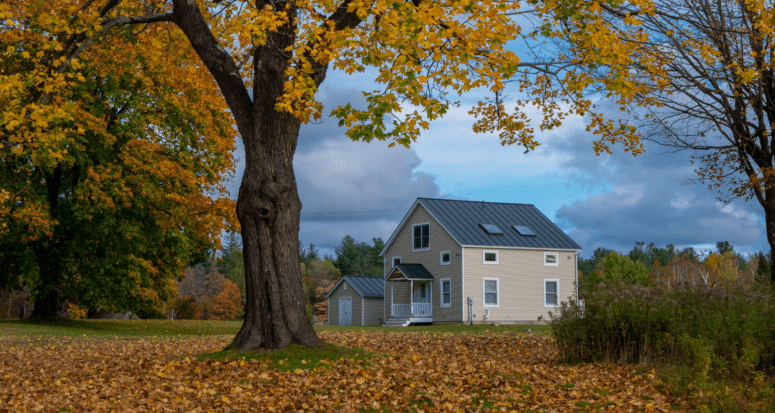 A new construction home that was recently completed.