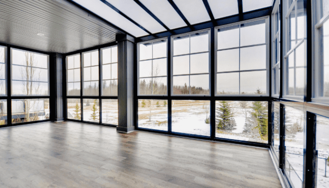 An empty room in a new construction home.