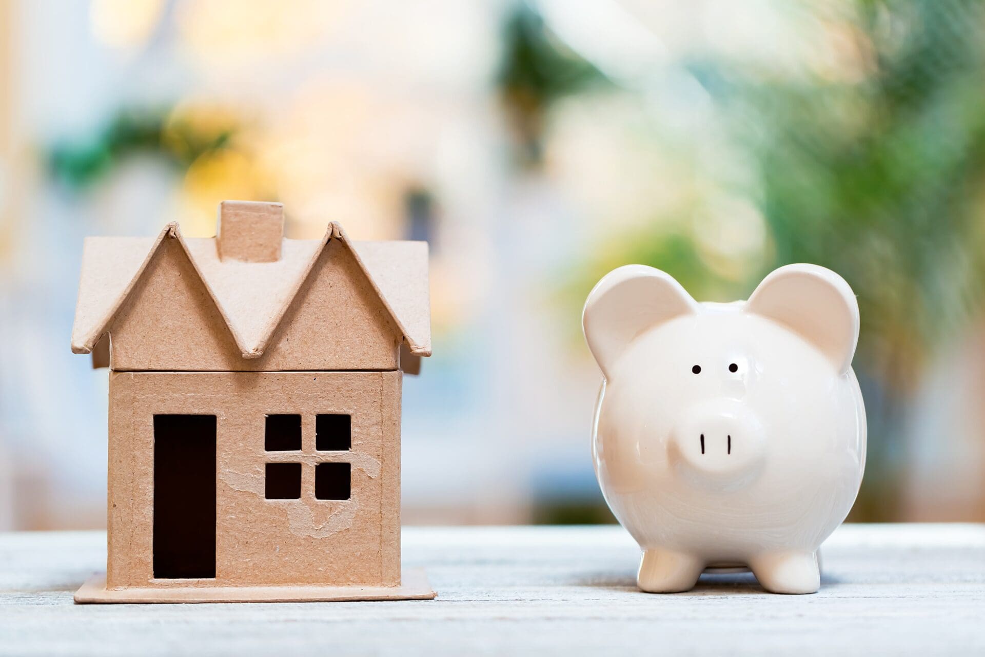 A piggy bank symbolizing saving money for a house